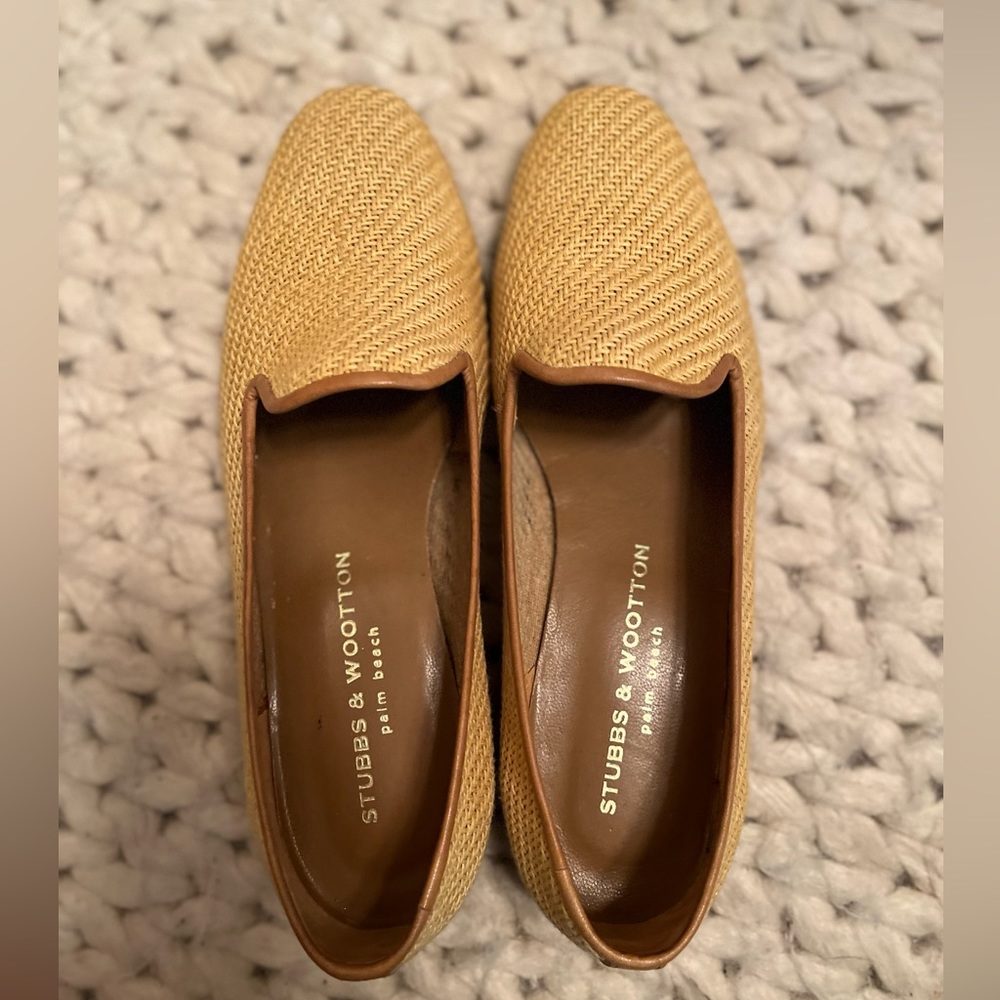 Stubbs & Wootton raffia loafers